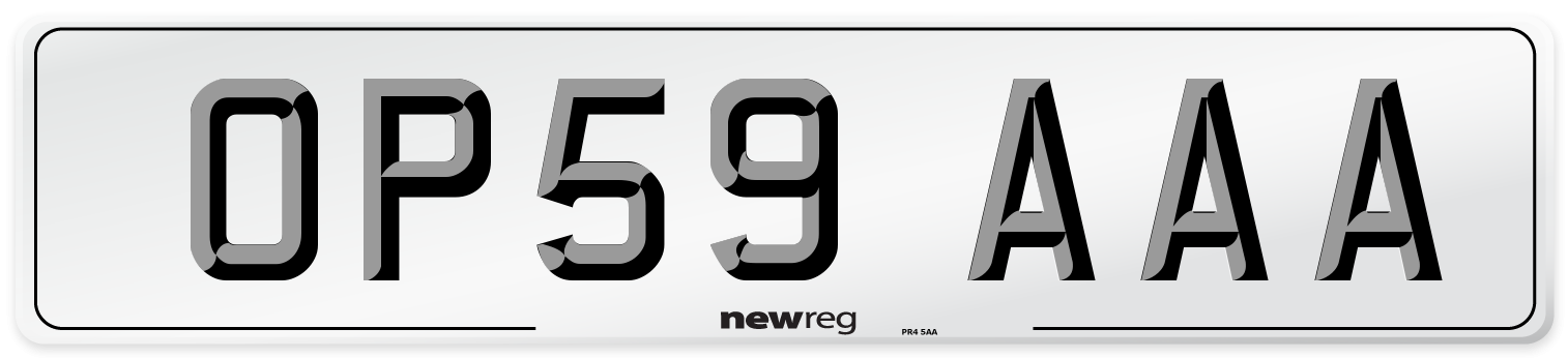 OP59 AAA Number Plate from New Reg